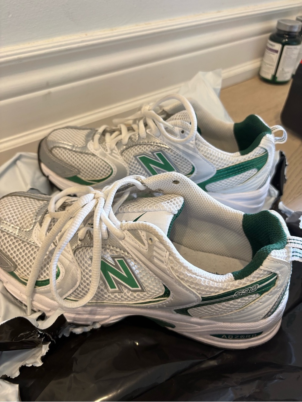 New Balance 530 Green/White Sneakers